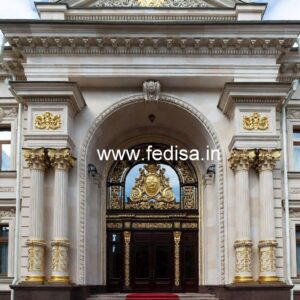 Hotel Front View Design with Contemporary Elements No-7376
