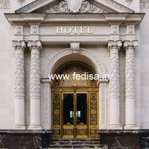 Luxury Resort Elevation Design with Elegant Facade No-7386