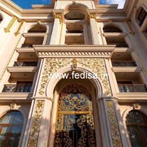 Elegant Hotel Exterior Front Design Concepts No-7390