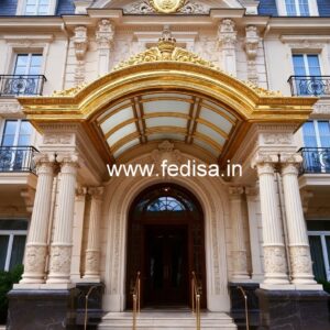 Contemporary Hotel Elevation Design with Lighting Effects No-7393