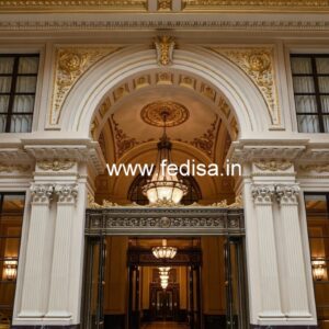 Stylish Hotel Exterior Elevation for Resorts No-7395