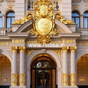 Hotel Building Elevation Design with Luxury Appeal No-7400