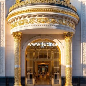 Premium Hotel Front Facade Design No-7628