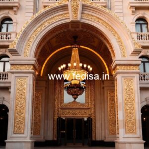 Luxury Hotel Front Design with Glass Panels No-7648