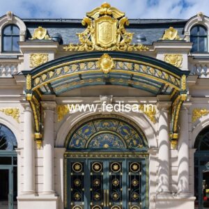 Luxury Hotel Exterior with Marble Finish No-7651