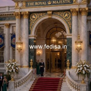 Elegant Luxury Hotel Front View Design No-7653