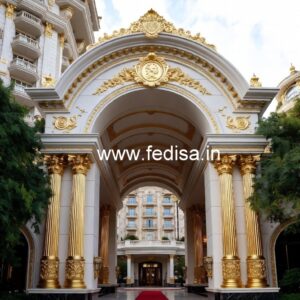 Luxury Hotel Front Facade Architecture No-7664