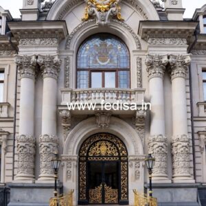 Luxury Hotel Elevation with Decorative Facade No-7667