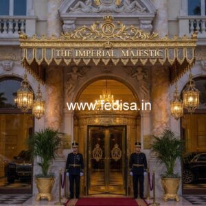 Luxury Hotel Elevation with Artistic Elements No-7704