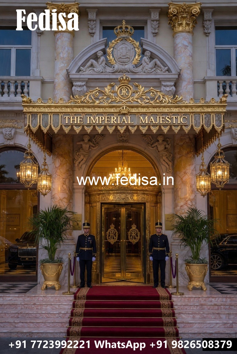 Luxury Hotel Elevation with Artistic Elements No-7704