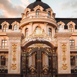 Luxury Resort Front Elevation with Glass No-7709
