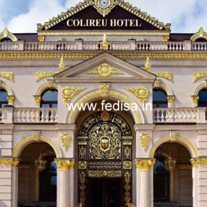 Luxury Hotel Exterior Design with Elegant Panels No-7724