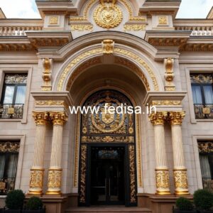 Elegant Hotel Main Gate Design for Premium Properties No-7803