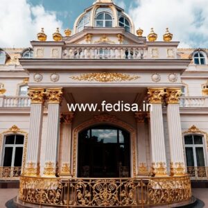 Hotel Main Entrance Gate Design with Decorative Panels No-7837