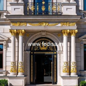 Hotel Exterior Gate Design with Premium Materials No-7847