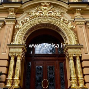 Hotel Entrance Gate Design with Artistic Patterns No-7854