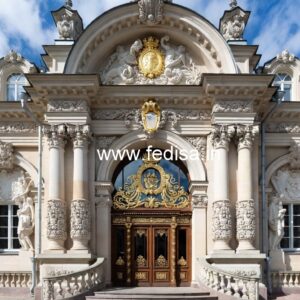 Hotel Front Gate Design with Stylish Facade No-7861