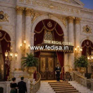 Grand Hotel Entrance Design with Elegant Gates No-7863