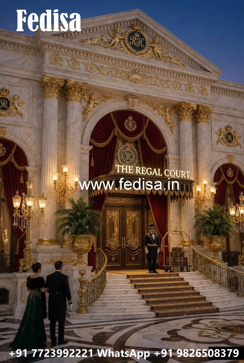 Grand Hotel Entrance Design with Elegant Gates No-7863