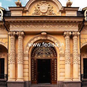 Luxury Hotel Entrance Gate Design with Golden Finish No-7870