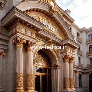 Hotel Entrance Gate Design with Modern Lighting Ideas No-7871