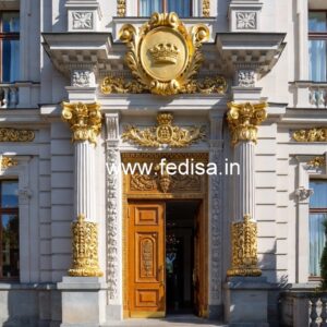 Elegant Hotel Main Gate Design with Artistic Finish No-7874
