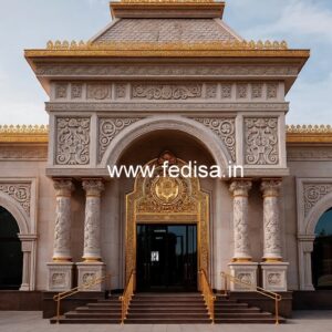 Elegant Hotel Gate Design with Brass Detailing No-7886