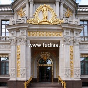 Luxury Hotel Front Gate Design with Glass Panels No-7889