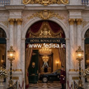 Hotel Entrance Gate Design with Luxury Decor Elements No-7891