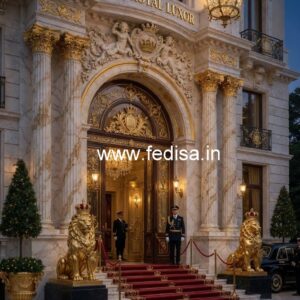 Contemporary Hotel Elevation Design with Luxury Style No-7904