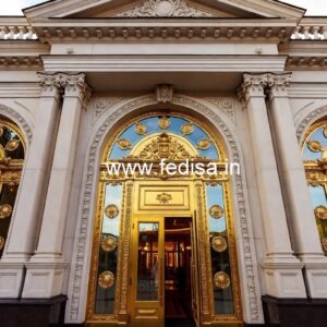 Hotel Exterior Elevation Design with Contemporary Appeal No-7915