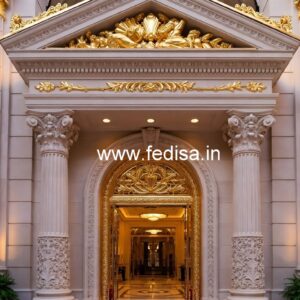 Stylish Hotel Elevation Design with LED Lighting No-7922
