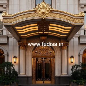 Hotel Elevation Design with Contemporary Glass Facade No-7925