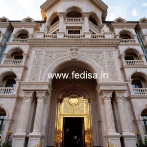 Hotel Exterior Elevation Design with Premium Lighting No-7936