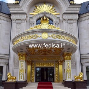 Hotel Elevation Design with Elegant Entrance No-7958
