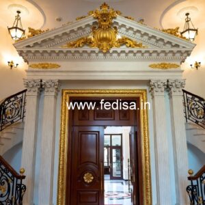 Hotel Elevation Design with Modern Structural Style No-7973