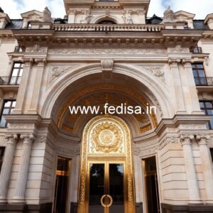 Contemporary Hotel Elevation Design with Lighting Effects No-7993