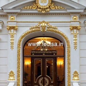 Hotel Elevation Design with Elegant Exterior Finish No-7997