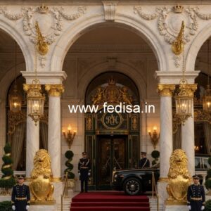 Premium Hotel Front Facade Design No-8228