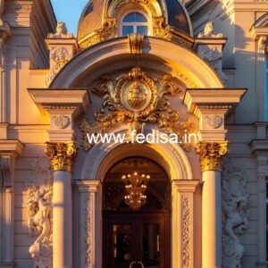 Elegant Luxury Hotel Front View Design No-8253