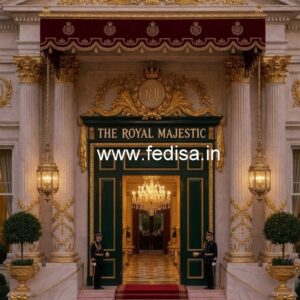 Luxury Hotel Elevation with Modern Windows No-8298
