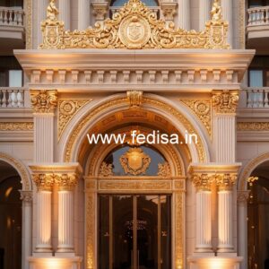 Luxury Hotel Elevation with Artistic Elements No-8304