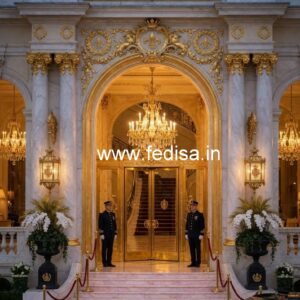 Luxury Resort Front Elevation with Glass No-8309