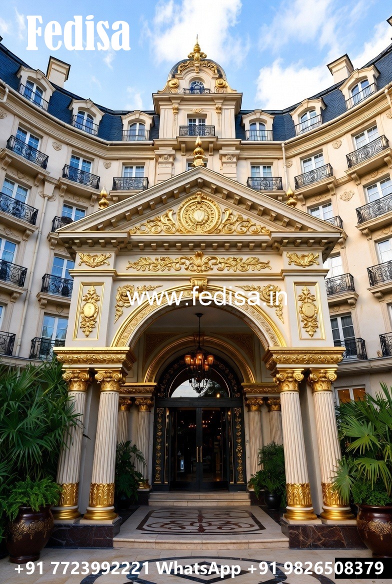Luxury Hotel Exterior with Modern Glass Panels No-8366