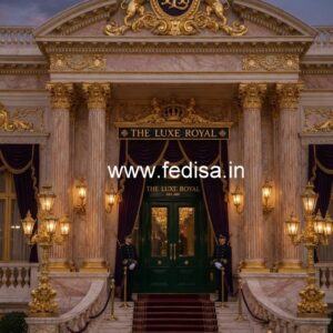 Luxury Hotel Elevation with Grand Entrance No-8389