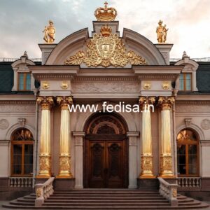 Stylish Hotel Entrance Architecture and Gate Design No-8425