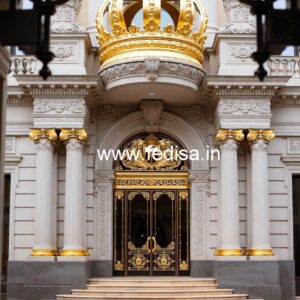Stylish Hotel Main Gate Design for Elegant Entry No-8446
