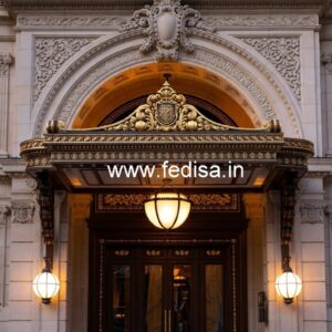 Hotel Exterior Gate Design with Premium Materials No-8447