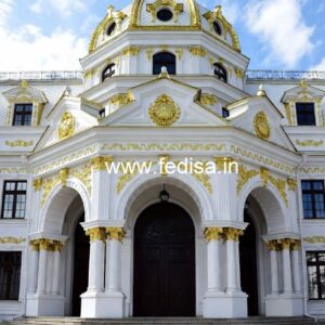 Hotel Entrance Gate Design with Wooden Elements No-8451