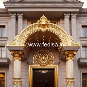 Luxury Hotel Gate Design with Contemporary Details No-8456